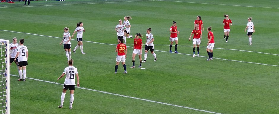 Sele��es da Alemanha e da Espanha na Copa do Mundo Feminina da Fran�a de 2019. Foto: Liondartois