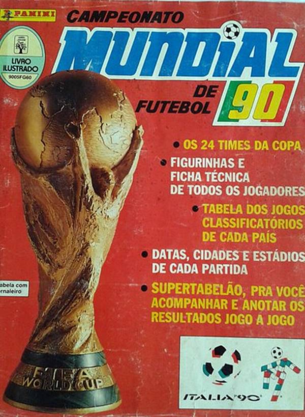 �lbum de figurinhas oficial da Copa do Mundo de 1990