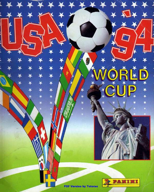 �lbum de figurinhas oficial da Copa do Mundo de 1994