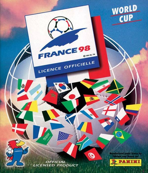 �lbum de figurinhas oficial da Copa do Mundo de 1998