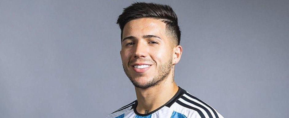 Enzo Fern�ndez - Jogador da Sele��o da Argentina na Copa do Mundo de Futebol de 2022 no Catar (Qatar) - Foto: Enzo13Fernandez/Twitter