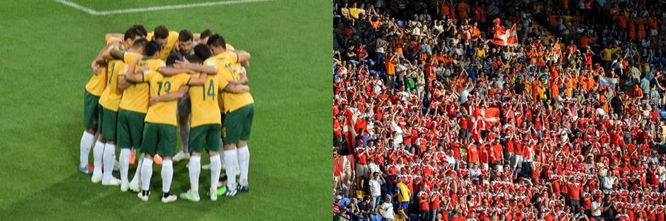 Jogo Austr�lia 1 x 0 Dinamarca v�lido pela terceira rodada do Grupo D da Primeira Fase da Copa do Mundo de 2022 no Catar (Qatar) - Fotos: Tourism Victoria e Dmitrij Nejmyrok