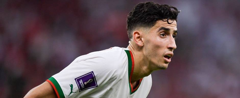 Nayef Aguerd - Jogador da Sele��o de Marrocos na Copa do Mundo de Futebol de 2022 no Catar (Qatar) - Foto: AguerdNayef/Twitter