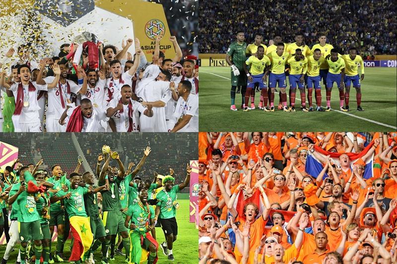 Sele��es da Catar (Qatar), Equador, Senegal e Holanda (Pa�ses Baixos). As sele��es do Grupo A da Primeira Fase da Copa do Mundo de Futebol de 2022 no Catar (Qatar) - Fotos: Mehdi Bolourian, Agencia de Noticias ANDES, Jeanpierrekepseu e Dmitriy Neymyrok