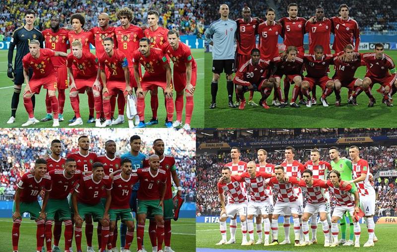 Sele��es da B�lgica, Canad�, Marrocos e Cro�cia. As sele��es do Grupo F da Primeira Fase da Copa do Mundo de Futebol de 2022 no Catar (Qatar) - Fotos: Edgar Breshchanov, Ilya Khokhlov, Kirill Venediktov e RPPIO