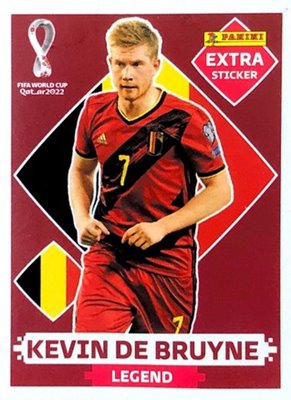 Figurinhas extras de Kevin De Bruyne do Álbum de figurinhas da Copa do Mundo de Futebol - Foto: Panini/Divulgação