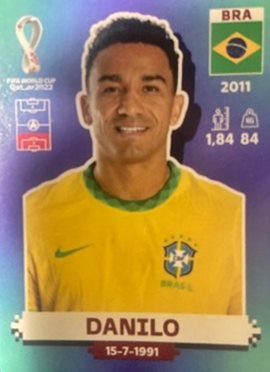 Figurinha de Danilo Luiz - Jogador da Sele��o Brasileira na Copa do Mundo de Futebol de 2022 no Catar (Qatar) - Foto: Panini/Divulga��o