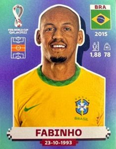 Figurinha de Fabinho - Jogador da Seleção Brasileira na Copa do Mundo de Futebol de 2022 no Catar (Qatar) - Foto: Panini/Divulgação