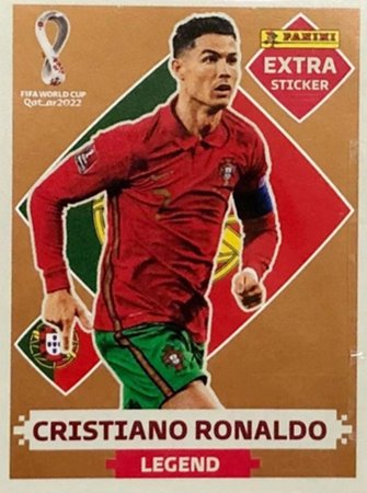 Figurinhas extras de Cristiano Ronaldo do Álbum de figurinhas da Copa do Mundo de Futebol - Foto: Panini/Divulgação