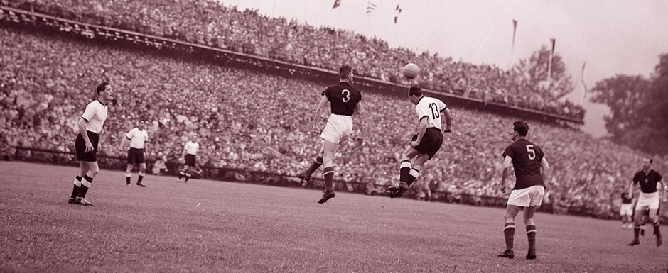 Sele��o da Alemanha Ocidental na final da Copa do Mundo de 1954, na Su��a - Foto: ETH-Bibliothek Z�rich