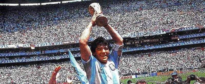 Sele��o da Argentina comemorando o t�tulo da Copa do Mundo de Futebol de 1986 no M�xico - Foto: 