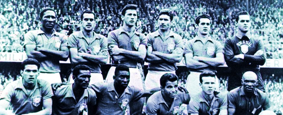 Sele��o Brasileira, campe� da Copa do Mundo de Futebol de 1958 na Su�cia - Foto: Arquivo Nacional