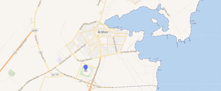 Est�dio Al Bayt em Al Khor - Est�dio da Copa do Mundo de Futebol de 2022 no Catar (Qatar) - Foto: OpenStreetMap
