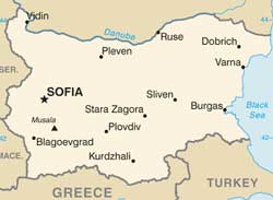 Mapa da Bulg�ria