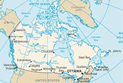 Mapa do Canad�