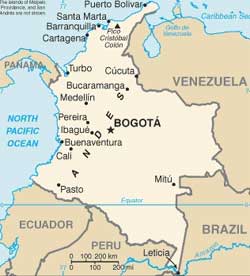 Mapa da Col�mbia