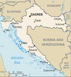 Mapa da Cro�cia