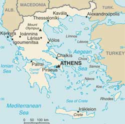 Mapa da Gr�cia