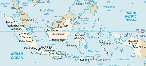 Mapa da Indonésia
