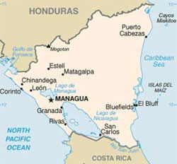 Mapa do Nicar�gua
