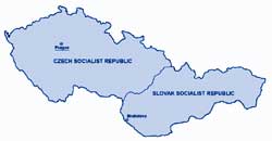 Mapa da Tchecoslov�quia