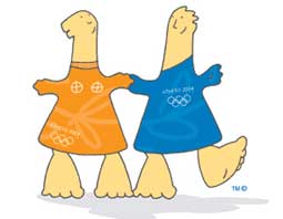Mascote dos Jogos Ol�mpicos de Ver�o - - Atenas 2004 -  Athena e Pevos