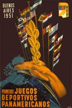 P�ster dos Jogos Pan-Americanos de Buenos Aires 1951