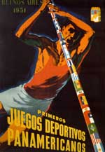 P�ster dos Jogos Pan-Americanos de Buenos Aires 1951