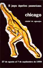 P�ster dos Jogos Pan-Americanos de Chicago - 1959
