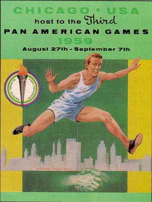 P�ster dos Jogos Pan-Americanos de Chicago - 1959