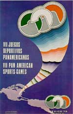 P�ster dos Jogos Pan-Americanos da Cidade do M�xico - 1975