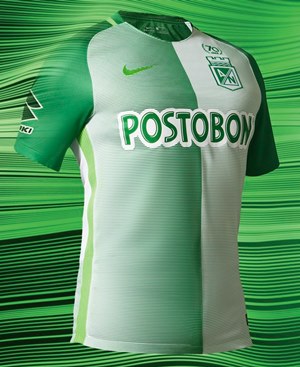 Uniforme 1 do Atl�tico Nacional na Copa Libertadores da Am�rica 2017