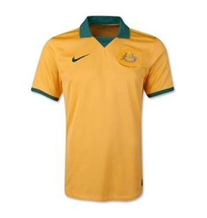Uniforme 1 da Sele��o da Austr�lia para a Copa do Mundo de 2014