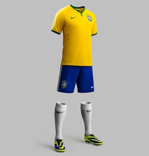 Uniforme 1 da Sele��o Brasileira para a Copa do Mundo de 2014