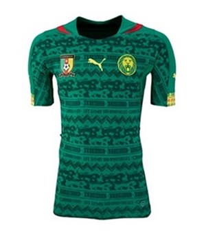 Uniforme 1 da Sele��o de Camar�es para a Copa do Mundo de 2014
