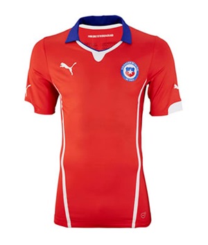 Uniforme 1 da Sele��o do Chile para a Copa do Mundo de 2014