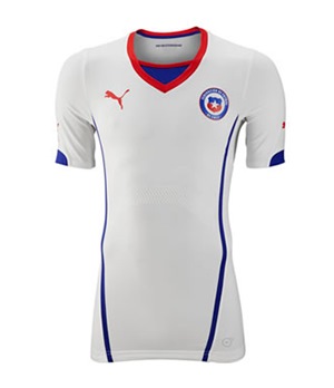 Uniforme 2 da Sele��o do Chile para a Copa do Mundo de 2014