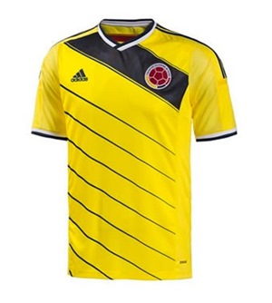 Uniforme 1 da Sele��o da Col�mbia para a Copa do Mundo de 2014