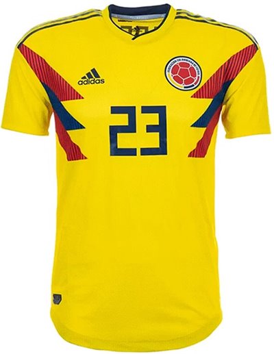 Uniforme 1 da Seleção da Colômbia para a Copa do Mundo de 2018