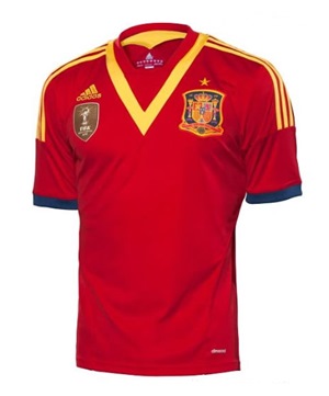 Uniforme 1 da Sele��o da Espanha para a Copa das Confedera��es 2013