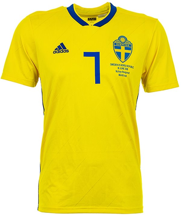 Uniforme 1 da Seleção da Suécia para a Copa do Mundo de 2018