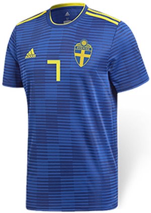 Uniforme 2 da Seleção da Suécia para a Copa do Mundo de 2018
