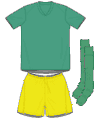 Uniforme 1 da sele��o da �frica do Sul